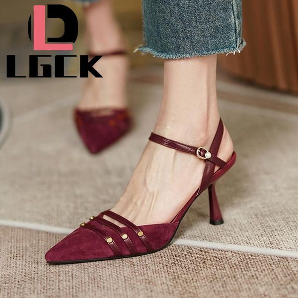 summer women sandals ankle straps pointed toe high heels buckle genuine leather thin heel pumps ladies party shoes, Black
summer women sandals ankle straps pointed toe high heels buckle genuine leather thin heel pumps ladies party shoes, Black