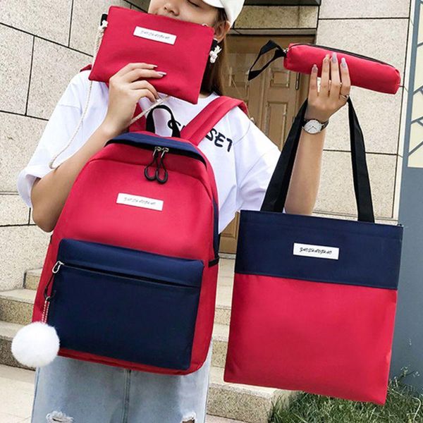 outdoor bags 2021 4pcs canvas backpack patchwork daypacks school shoulder bookbag pencil case set for student teen girls
outdoor bags 2021 4pcs canvas backpack patchwork daypacks school shoulder bookbag pencil case set for student teen girls