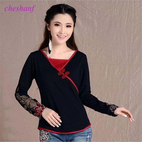 women's blouses & shirts cheshanf vintage black women and ethnic embroidery long sleeve cotton blouse female plus size 4xl blusas, White
women's blouses & shirts cheshanf vintage black women and ethnic embroidery long sleeve cotton blouse female plus size 4xl blusas, White