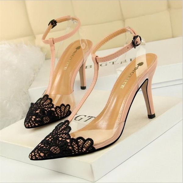 dress shoes transparent jelly sandals wonen pumps fashion women high heels lace ladies wedding, Black
dress shoes transparent jelly sandals wonen pumps fashion women high heels lace ladies wedding, Black