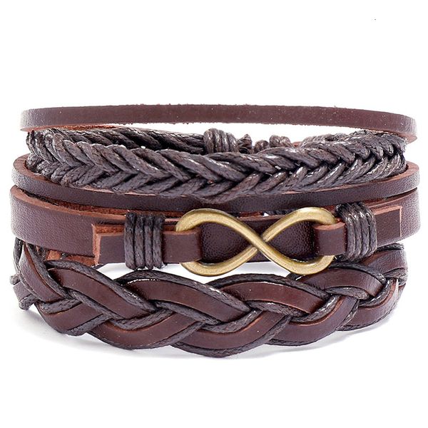 bangles bracelet simple multi-layer woven leather fashion jewelry diy three piece suit hand rope, Black
bangles bracelet simple multi-layer woven leather fashion jewelry diy three piece suit hand rope, Black