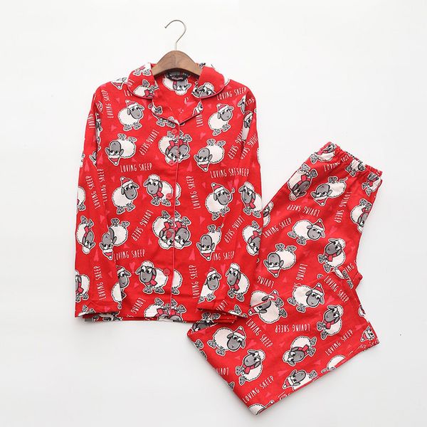 women's sleepwear lovely sheep 100% brushed cotton women nightwear warm pajamas set pyjama femme red sleepwear pijamas mujer, Black;red
women's sleepwear lovely sheep 100% brushed cotton women nightwear warm pajamas set pyjama femme red sleepwear pijamas mujer, Black;red