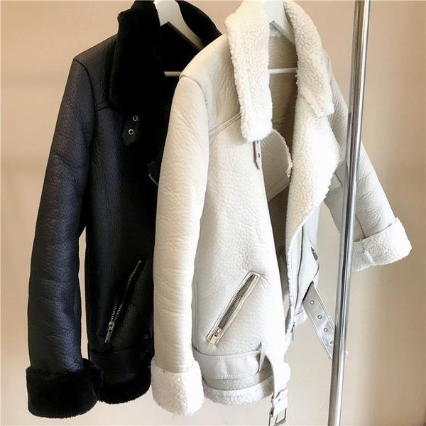 women's fur & faux coat thickened leather motorcycle 2021 winter fashion cool, Black
women's fur & faux coat thickened leather motorcycle 2021 winter fashion cool, Black