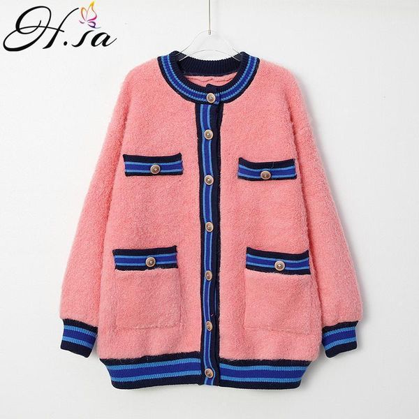 h.sa 2021 women spring knitted coats long sleeve elegant fleeced thick warm single breasted sweater cardigans cashmere ponchoes women's, White;black
h.sa 2021 women spring knitted coats long sleeve elegant fleeced thick warm single breasted sweater cardigans cashmere ponchoes women's, White;black