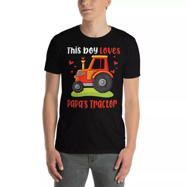 this boy loves papa's tractor funny father's day tractor farmer t-shirt, White;black
this boy loves papa's tractor funny father's day tractor farmer t-shirt, White;black