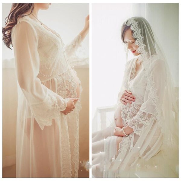 royalstyle maternity dress for po shoot gown split front lace pography props dresses, White
royalstyle maternity dress for po shoot gown split front lace pography props dresses, White