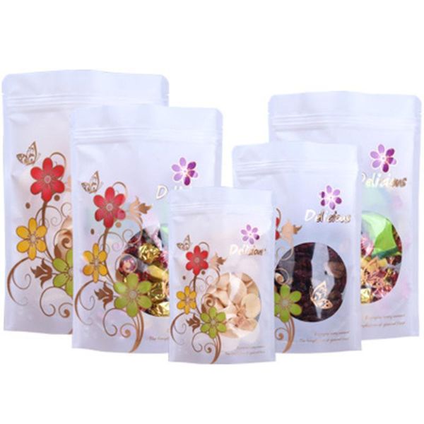 storage bags 1000pcs colorful flower butterfly stand up plastic pouches with clear window recyclable zipper beans nuts bag
storage bags 1000pcs colorful flower butterfly stand up plastic pouches with clear window recyclable zipper beans nuts bag