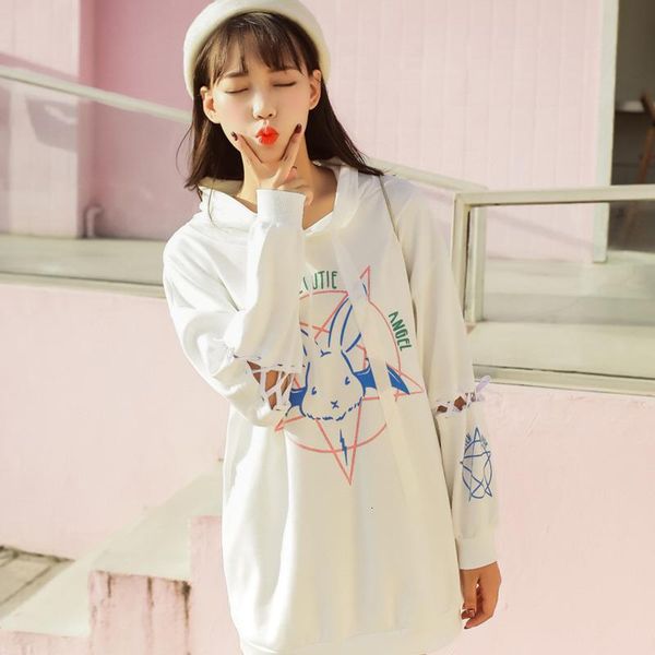 women's hoodies & sweatshirts harajuku lolita style women sweatshirt pentacle print lace up sleeves casual loose oversized long pullo, Black
women's hoodies & sweatshirts harajuku lolita style women sweatshirt pentacle print lace up sleeves casual loose oversized long pullo, Black