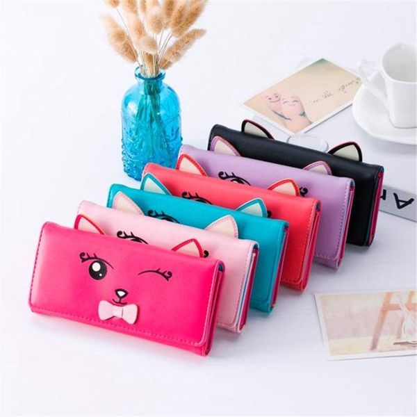 wallets 2021 cute cartoon pattern fashion design cat women and purses brand leather long wallet female coin pocket card holders, Red;black
wallets 2021 cute cartoon pattern fashion design cat women and purses brand leather long wallet female coin pocket card holders, Red;black
