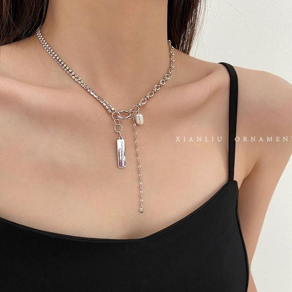 japan and korea fashion stainless steel pearl pendant necklace girl jewelry gift accesories for 2021 punk style necklaces, Silver
japan and korea fashion stainless steel pearl pendant necklace girl jewelry gift accesories for 2021 punk style necklaces, Silver