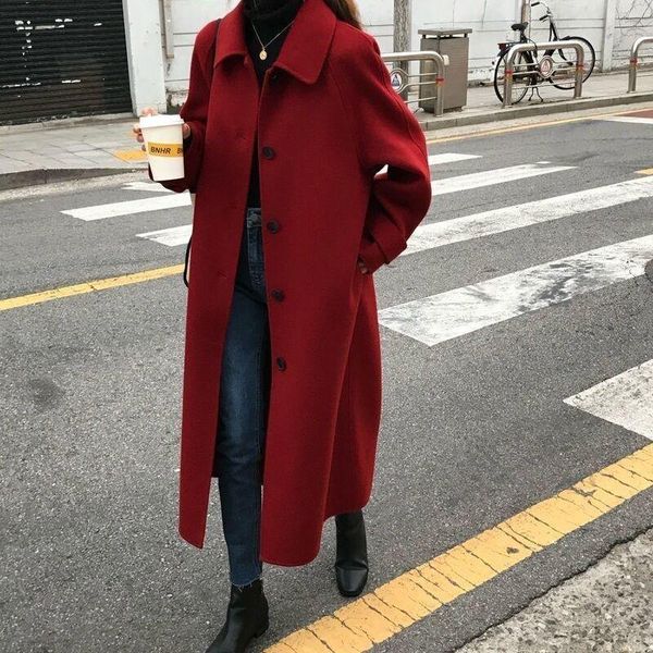 women's wool & blends 2021 women autumn and winter long coat elegant solid jacket female loose thick warm sleeve outerwear y798, Black
women's wool & blends 2021 women autumn and winter long coat elegant solid jacket female loose thick warm sleeve outerwear y798, Black