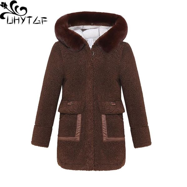 women's wool & blends uhytgf quality sheep shearing winter woolen coat womens fashion hooded casual warm jacket elegant mom 5xl plus si, Black
women's wool & blends uhytgf quality sheep shearing winter woolen coat womens fashion hooded casual warm jacket elegant mom 5xl plus si, Black