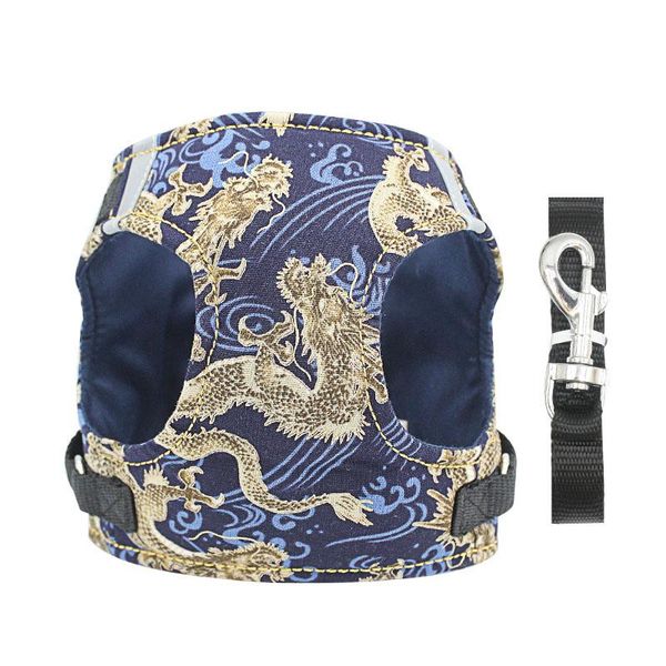chinese dragon pattern dog vest harness with leash personalized set pet walking collar pure cotton for puppy small medium collars & leashes
chinese dragon pattern dog vest harness with leash personalized set pet walking collar pure cotton for puppy small medium collars & leashes