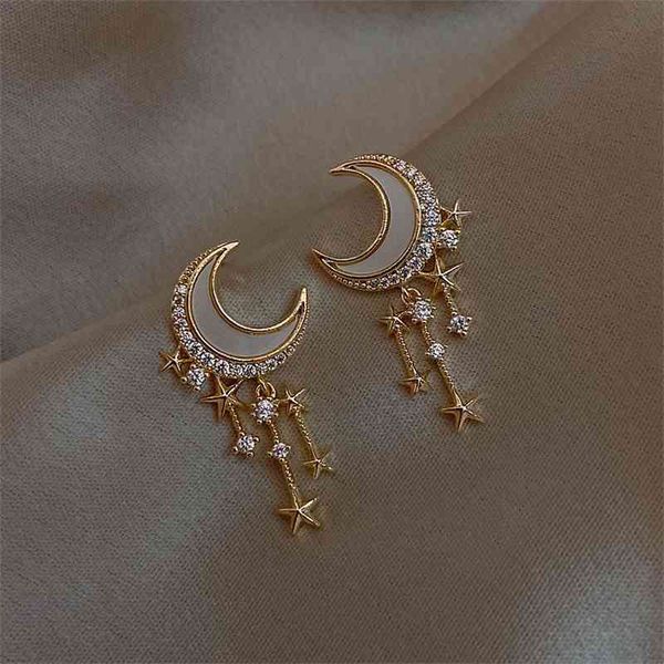 s925 silver needle korean beauty star moon 2020 new net red temperament earrings women, Black
s925 silver needle korean beauty star moon 2020 new net red temperament earrings women, Black