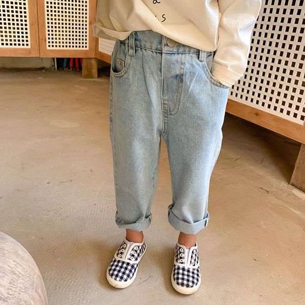jeans autumn girls light color base straight boys all-match denim pants 1-6y, Blue
jeans autumn girls light color base straight boys all-match denim pants 1-6y, Blue