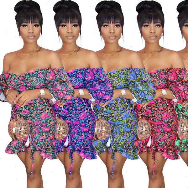 women summer dress mini fashion floral print full sleeve ruffles bodycon bandage party night club street dresses vestidos gl1350, Black;gray
women summer dress mini fashion floral print full sleeve ruffles bodycon bandage party night club street dresses vestidos gl1350, Black;gray