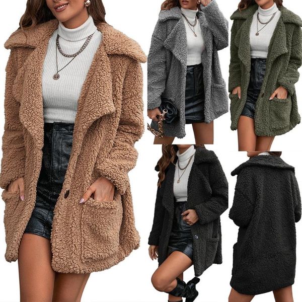 women's fur & faux loose long coat fashion single button pockets winter women plus size teddy plush soft jackets warm black outwear
women's fur & faux loose long coat fashion single button pockets winter women plus size teddy plush soft jackets warm black outwear