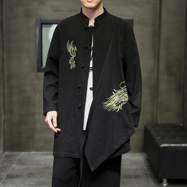 men's trench coats 2021 men chinese style autumn printing vintage loose jackets fashion outerwear kimono cloak, Tan;black
men's trench coats 2021 men chinese style autumn printing vintage loose jackets fashion outerwear kimono cloak, Tan;black
