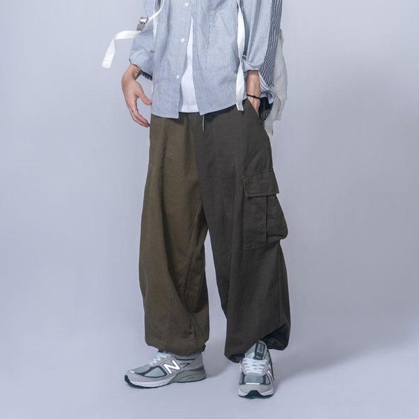 men's pants male women retro fashion hip hop wide leg cargo men elastic waist japan streetwear splice colors loose casual trousers, Black
men's pants male women retro fashion hip hop wide leg cargo men elastic waist japan streetwear splice colors loose casual trousers, Black
