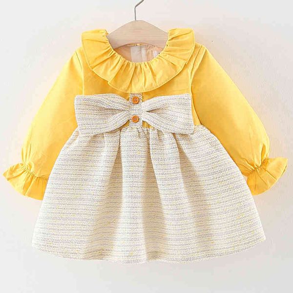 girl's dresses baby girls princess dress  solid color big bow long sleeve kids clothing autumn for birthday party designed infant 6m-1, Red;yellow
girl's dresses baby girls princess dress  solid color big bow long sleeve kids clothing autumn for birthday party designed infant 6m-1, Red;yellow