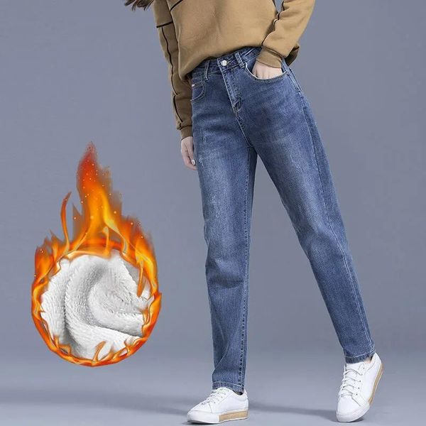 women's jeans winter thick baggy women fashion vintgae straight denim trousers outdoor fleece boyfriend plus size high waist pants, Blue
women's jeans winter thick baggy women fashion vintgae straight denim trousers outdoor fleece boyfriend plus size high waist pants, Blue