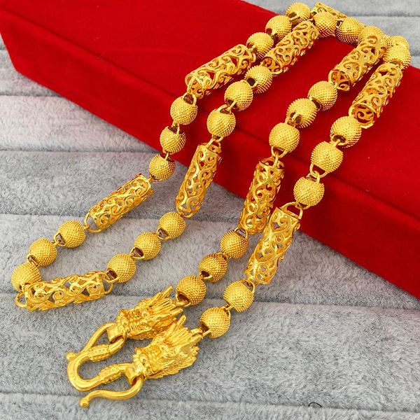 chains weight heavy 60cm transport bead 24k dragon real yellow solid gold plated men's necklace hollow out chain 8mm jewelry, Silver
chains weight heavy 60cm transport bead 24k dragon real yellow solid gold plated men's necklace hollow out chain 8mm jewelry, Silver