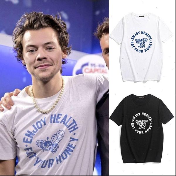 harry styles enjoy health eat women t shirts your honey fun letter print blue bee cute vintage chic loose casual, White
harry styles enjoy health eat women t shirts your honey fun letter print blue bee cute vintage chic loose casual, White