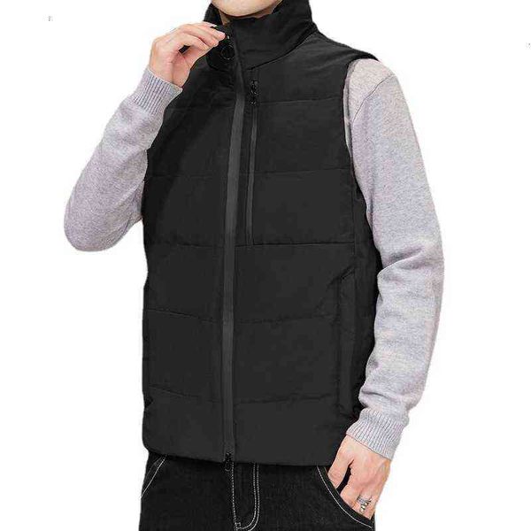 2021 down et men's short winter trend stand collar vest set couple's style thickened warmth, Black
2021 down et men's short winter trend stand collar vest set couple's style thickened warmth, Black