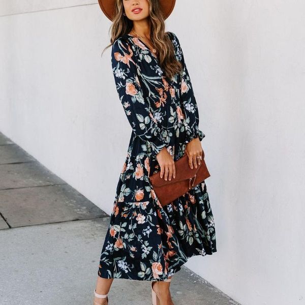 foridol floral print black maxi long dress women v neck sleeve vintage winter elegant ladies office vestidos casual dresses, Black;gray
foridol floral print black maxi long dress women v neck sleeve vintage winter elegant ladies office vestidos casual dresses, Black;gray