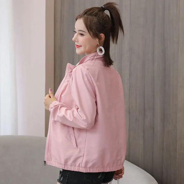 women's jackets casaco feminino 2021 large size 3xl jacket women spring autumn stand collar windbreaker casual female coat outwear, Black;brown
women's jackets casaco feminino 2021 large size 3xl jacket women spring autumn stand collar windbreaker casual female coat outwear, Black;brown