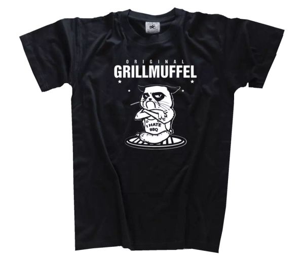 original grillmuffel - i hate bbq barbecue grill master grill party s-3xl, White;black
original grillmuffel - i hate bbq barbecue grill master grill party s-3xl, White;black