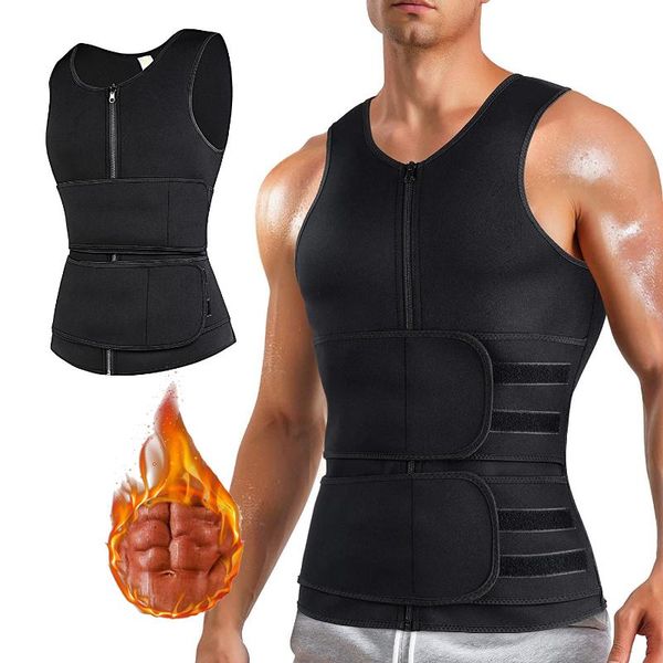 men fitness corset sauna sweat body shaper neoprene vest waist trainer shapewear zipper modeling strap double belt men's shapers, Black;brown
men fitness corset sauna sweat body shaper neoprene vest waist trainer shapewear zipper modeling strap double belt men's shapers, Black;brown