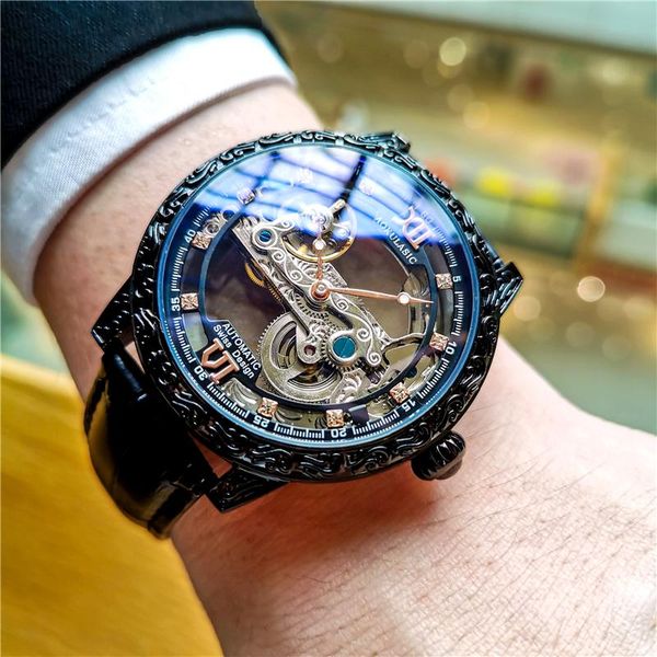 wristwatches aokulasic fashion watch automatic mechanical men's classic design watches hollow business waterproof relojes hombr, Slivery;brown 
wristwatches aokulasic fashion watch automatic mechanical men's classic design watches hollow business waterproof relojes hombr, Slivery;brown