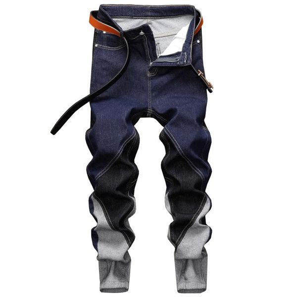 men's jeans spring autumn blue street hip hop punk stretch bike two-color stitching trendy straight male denim trouers
men's jeans spring autumn blue street hip hop punk stretch bike two-color stitching trendy straight male denim trouers