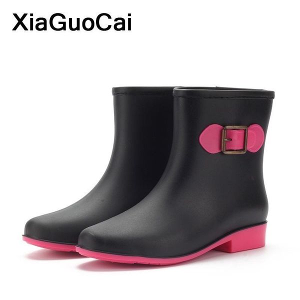 boots fashion woman rainboots waterproof pvc female ankle spring autumn ladies shoes 2021 women botas drop, Black
boots fashion woman rainboots waterproof pvc female ankle spring autumn ladies shoes 2021 women botas drop, Black