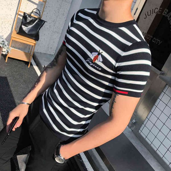 men's t-shirts summer streetwear social club outfits slim fit t men knitting stripe round neck tee homme camiseta masculina e0, White;black
men's t-shirts summer streetwear social club outfits slim fit t men knitting stripe round neck tee homme camiseta masculina e0, White;black