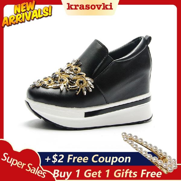 dress shoes krasovki brand spring summer autumn high heels women fashion rhinestone platform slip on ladies wedges, Black
dress shoes krasovki brand spring summer autumn high heels women fashion rhinestone platform slip on ladies wedges, Black