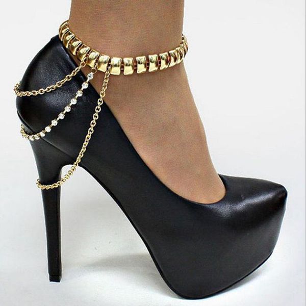 anklets classic vintage gold multilayer metal for women rhinestone shoe chian tassel anklet high heels ankle bracelet jewelry, Red;blue
anklets classic vintage gold multilayer metal for women rhinestone shoe chian tassel anklet high heels ankle bracelet jewelry, Red;blue