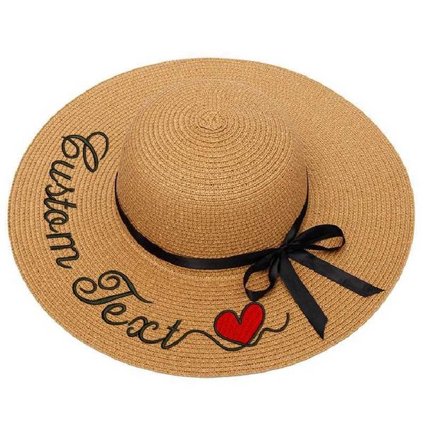 personalized customize name st hat summer beach sun hats for womens text embroidery bride bridesmaid female sunshade cap x0707, Blue;gray
personalized customize name st hat summer beach sun hats for womens text embroidery bride bridesmaid female sunshade cap x0707, Blue;gray