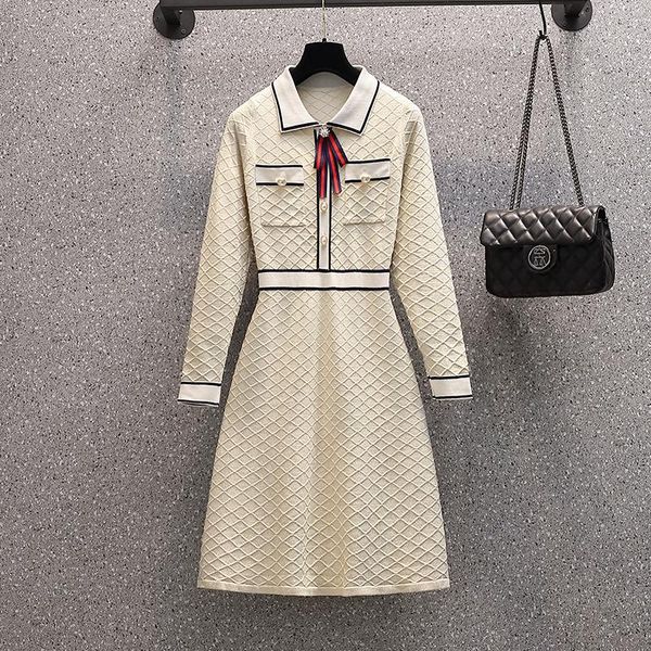 casual dresses jsxdhk s-4xl plus size autumn turn down collar sweater dress women's beaded bownot decoration knitted bright silk plaid, Black;gray
casual dresses jsxdhk s-4xl plus size autumn turn down collar sweater dress women's beaded bownot decoration knitted bright silk plaid, Black;gray