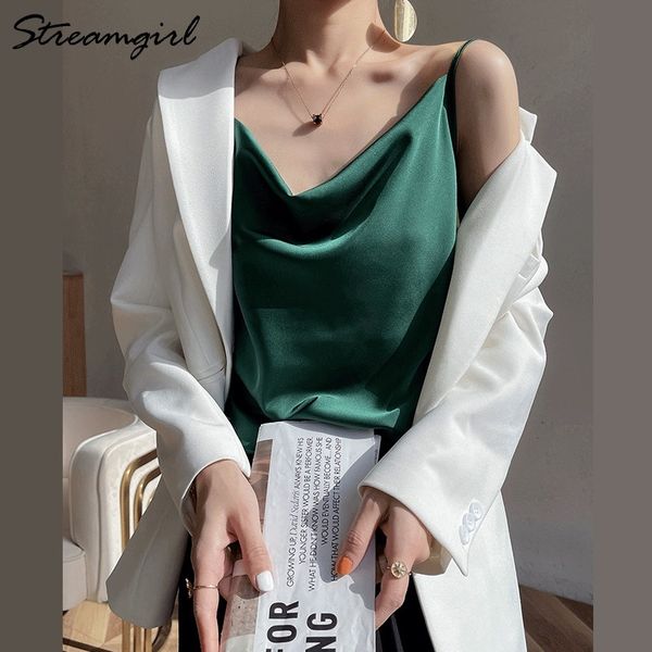 streamgirl women's summer sleeveless basic tank white satin camisoles tanks sleeveless office halter ol 210421
streamgirl women's summer sleeveless basic tank white satin camisoles tanks sleeveless office halter ol 210421