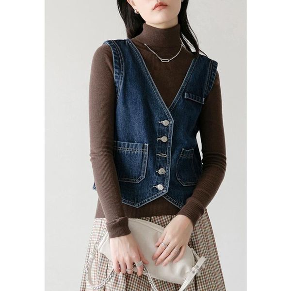 women's vests women short length vest v-neck button sleeveless outerwear casual korean fashion loose all-match streetwear unique coat a, Black;white
women's vests women short length vest v-neck button sleeveless outerwear casual korean fashion loose all-match streetwear unique coat a, Black;white