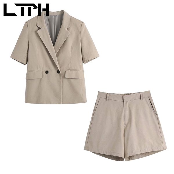 french vintage suit 2 pieces set women outfits pockets business blazer high waist casual shorts short suits summer 210427, White
french vintage suit 2 pieces set women outfits pockets business blazer high waist casual shorts short suits summer 210427, White