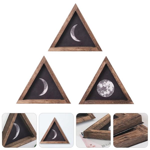 3pcs wall moon phases decor triangle frame ornament wood decorative objects & figurines
3pcs wall moon phases decor triangle frame ornament wood decorative objects & figurines