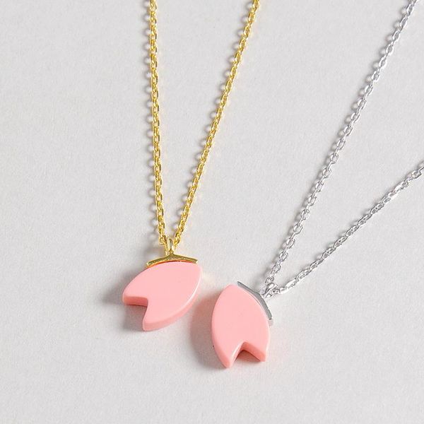 chains 925 sterling silver necklace female student light pink cherry blossom petal pendant clavicle chain jewelry
chains 925 sterling silver necklace female student light pink cherry blossom petal pendant clavicle chain jewelry