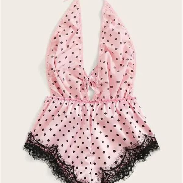 customized production of hanging neck women pink pajamas lace temptation underwear 211203, Black;white
customized production of hanging neck women pink pajamas lace temptation underwear 211203, Black;white