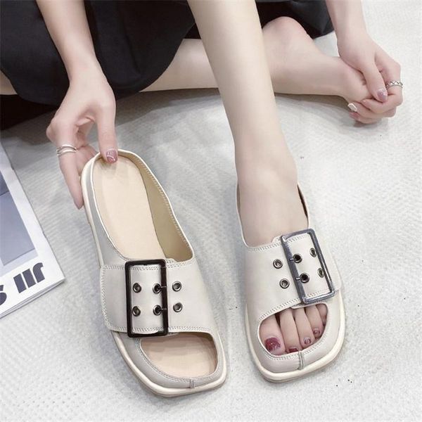 slippers open toe sandals women's 2021 summer korean style student flat fashion casual outdoor buckle for women a655, Black
slippers open toe sandals women's 2021 summer korean style student flat fashion casual outdoor buckle for women a655, Black