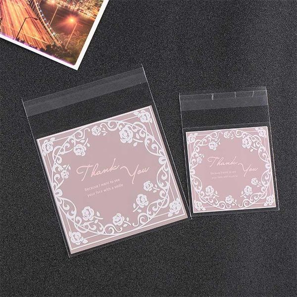 100pcs self-adhesive baking bag plastic cookie candy packaging grade pink rose flower wedding party supplies gift package wrap
100pcs self-adhesive baking bag plastic cookie candy packaging grade pink rose flower wedding party supplies gift package wrap