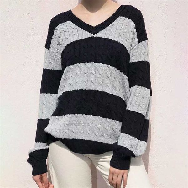 unuth girls vintage cotton sweaters autumn fashion ladies oversize loose pullovers women chic outfits 211022, White;black
unuth girls vintage cotton sweaters autumn fashion ladies oversize loose pullovers women chic outfits 211022, White;black