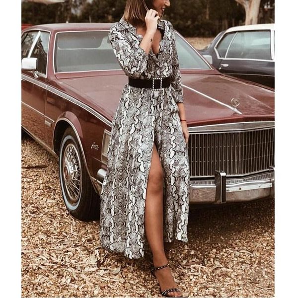 hirigin women's autumn dresses snake skin pattern v neck long sleeve maxi fashion evening party vestidos casual, Black;gray
hirigin women's autumn dresses snake skin pattern v neck long sleeve maxi fashion evening party vestidos casual, Black;gray